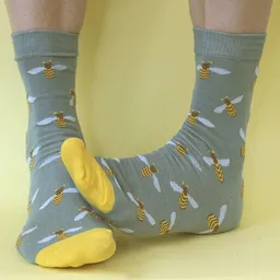 Fräulein Prusselise Fräulein Prusselise Biene Socke blau gelb bunt – Produktbild 1 von 1