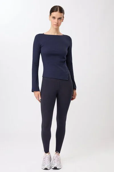 mandala mandala Side Button Longsleeve, Night-sky (blau), – Produktbild 4 von 4
