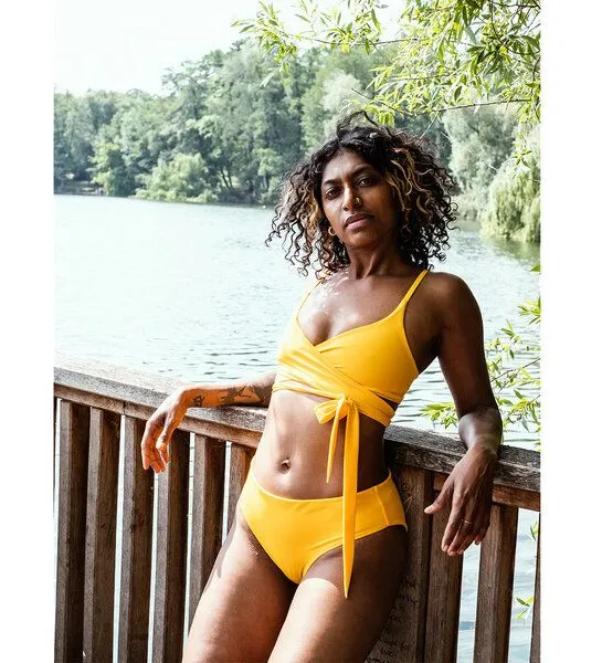 Anekdot Anekdot Bikini Set Lin Top + Core Slip, Yellow (gold), – Produktbild 3 von 3