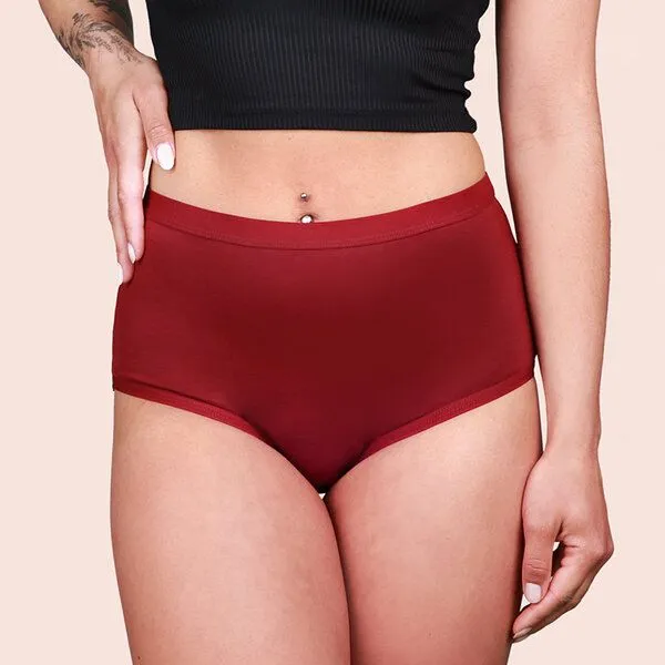 Taynie Ultra Periodenunterwäsche Biozidfrei 60°C Taynie Comfort Bamboo Ultra, Rot-braun, – Produktbild 1 von 4