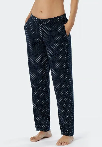 Schiesser Schiesser Loungehose Jersey aus Biobaumwolle, Punktemuster, – Produktbild 3 von 4