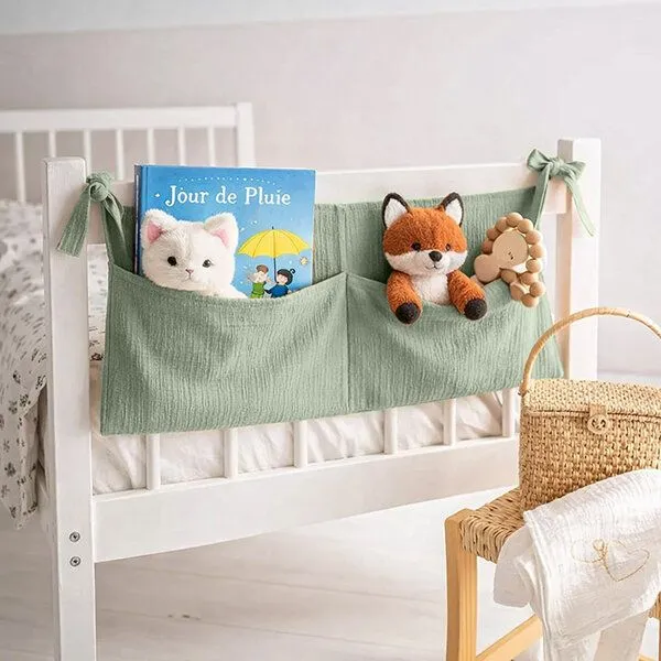 PAPATE PAPATE Schmusetier-Organizer aus Bio-Baumwolle, Vert, – Produktbild 3 von 3