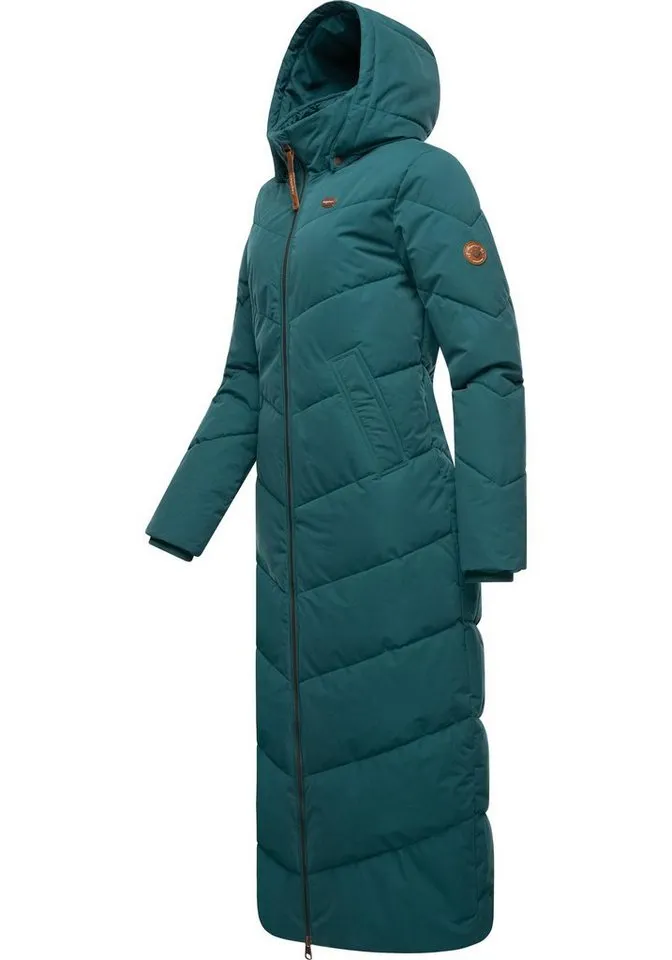 ragwear ragwear Wintermantel Rebelka Extralong wasserdichter Winterparka mit abnehmbarer Kapuze, Grün, – Produktbild 2 von 4