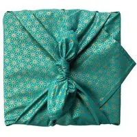 FabRap Gift Wrap FabRap Gift Wrap Wiederverwendbare Geschenkverpackung Furoshiki - FabRap (einseitig), Jade (green mit gold), – Produktbild 1 von 1