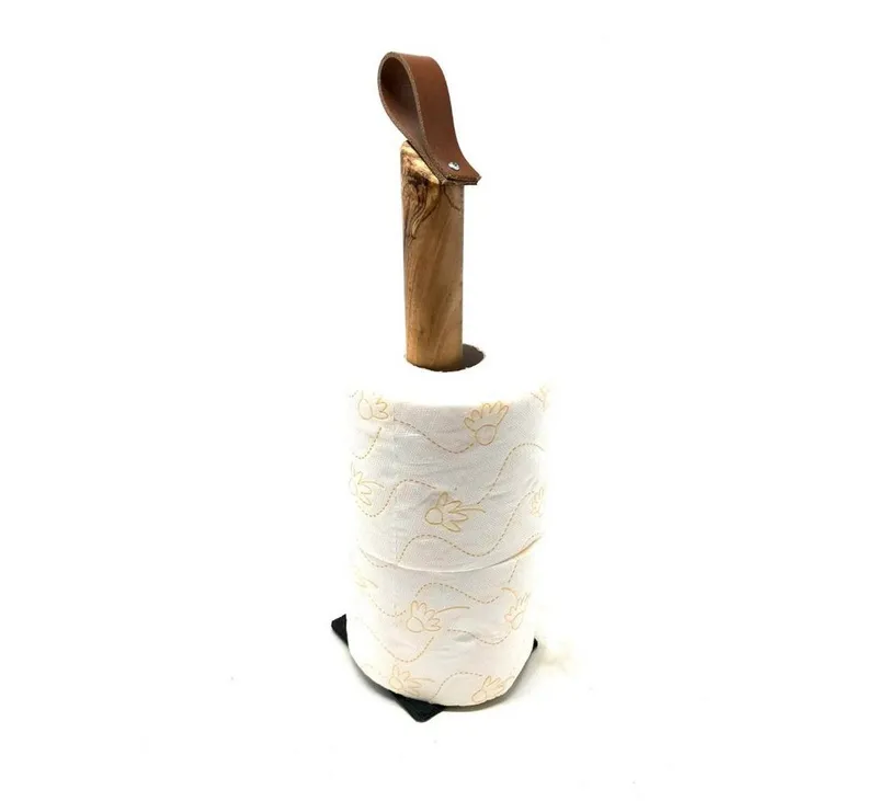 Olivenholz erleben Olivenholz erleben Toilettenpapierhalter WC-Rollenhalter Galaxy (1-St), Braun, – Produktbild 3 von 5