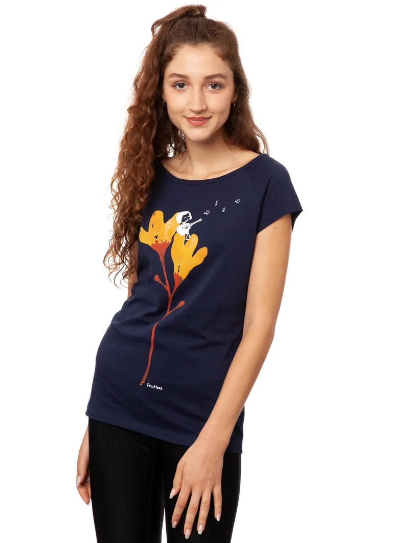 FellHerz Gitarrenmädchen Cap Sleeve midnight - M – Produktbild 1 von 1