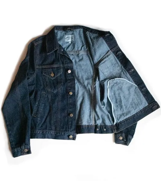 Will's Vegan Shop Will's Vegan Shop Damen Jeansjacke aus recyceltem Denim, Dark blue (blau), – Produktbild 4 von 4