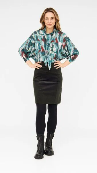 WiDDA berlin WiDDA berlin Statementbluse MAVIS aus ECOVERO, Aquarell, – Produktbild 3 von 4