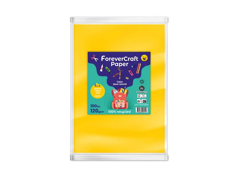 Clairefontaine 100 Blatt Tonpapier DIN A4 "forever craft paper" 120g/m² gelb – Produktbild 1 von 1