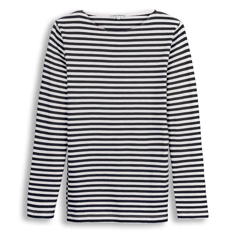 Living Crafts Living Crafts - Damen Langarm-Shirt (100% Bio-Baumwolle), Gestreift, – Produktbild 8 von 8