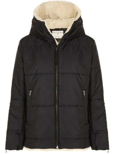 Will's Vegan Shop Will's Vegan Shop CO2-neutrale, recycelte und vegane Shearling Puffer, Dark blue, – Produktbild 2 von 2