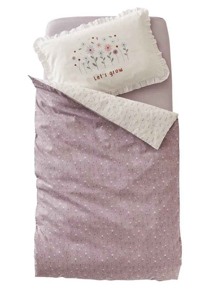 Vertbaudet Vertbaudet Bettbezug Baby Bettbezug ohne Kissenbezug PROVENCE, wendbar, Weiß, – Produktbild 1 von 2