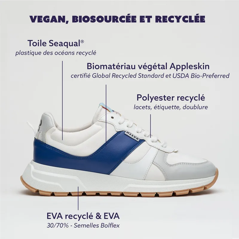 MEEKO MEEKO Herren vegan Sneaker Coco Pongo Klein Blau, Dunkelblau, – Produktbild 2 von 2