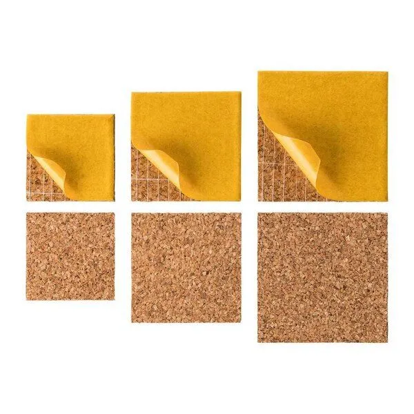 Kork-Deko Kork-Deko Stuhlgleiter | Bodenschutz | aus KORK | QUADRATISCH | 45er Pack – Produktbild 1 von 4