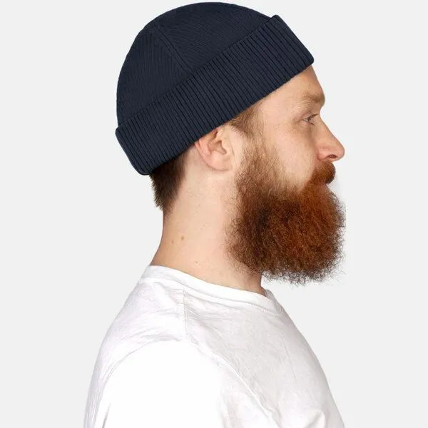 Hanseheld Hanseheld Strickmütze Seebär Rippstrick Dockermütze Baumwolle GOTS Organic, Blau, – Produktbild 2 von 3