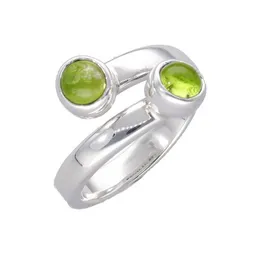pakilia pakilia Silber Ring doppelte Peridot-steinen Fair-Trade und handmade – Produktbild 1 von 1