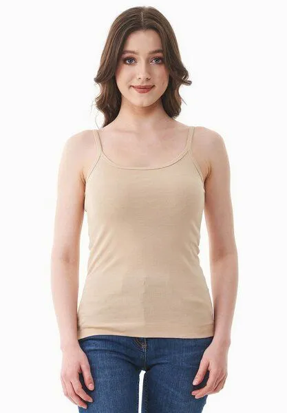 ORGANICATION ORGANICATION Geripptes Basic Top aus Bio-Baumwolle, Soft beige, – Produktbild 1 von 4