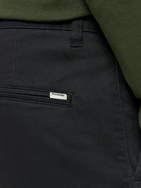 KnowledgeCotton Apparel KnowledgeCotton Apparel Chinohose - LUCA Slim Fit chino pant - mit Bio-Baumwolle, Schwarz (black jet), – Produktbild 5 von 8