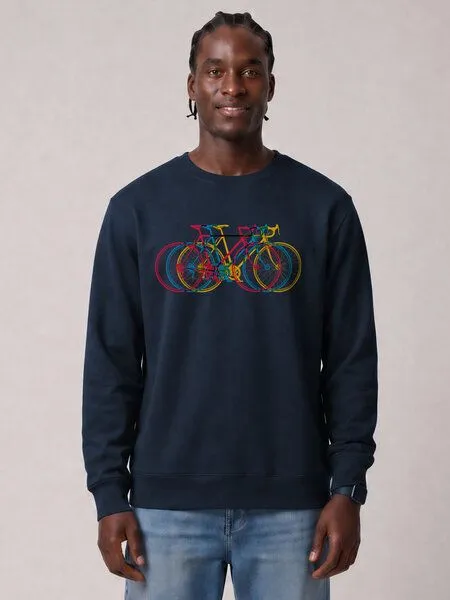 watapparel watapparel Sweatshirt Unisex Fahrräder, French navy, – Produktbild 3 von 3