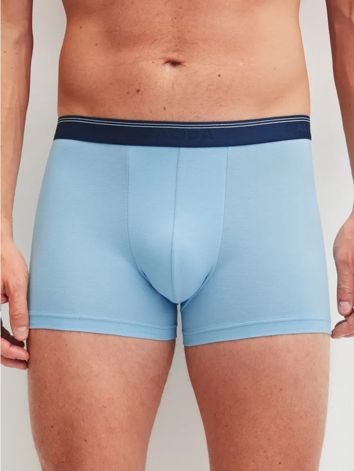 CALIDA CALIDA Boxer Natural Benefit Herren (3-St., 3er-Pack) weich, elastisch und mit Komfortbund, Blau, – Produktbild 2 von 5