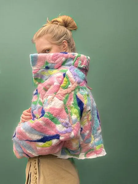 PANAPUFA PANAPUFA Bomberjacke aus Wolle ABSTRACT – Produktbild 5 von 7