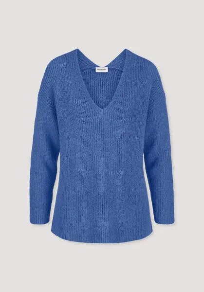 hessnatur hessnatur Strick Pullover Relaxed aus reinem Alpaka, Kornblume, – Produktbild 4 von 4