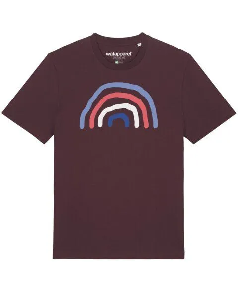 watapparel watapparel T-Shirt Unisex Regenbogen, Red brown, – Produktbild 1 von 4