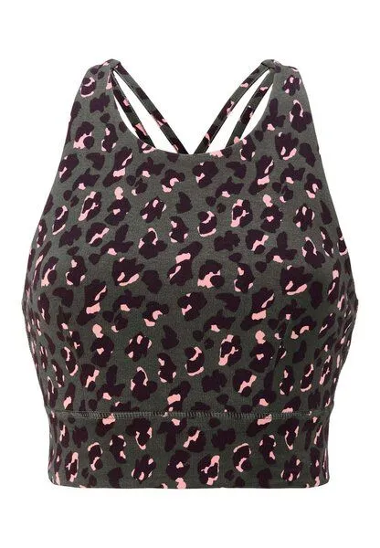 hessnatur hessnatur Bustier Fitted Highneck ACTIVE LIGHT, Tannengrün, – Produktbild 3 von 4