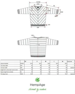 HempAge HempAge Pullover mit V-Ausschnitt Hanf/Biobaumwolle – Produktbild 1 von 1