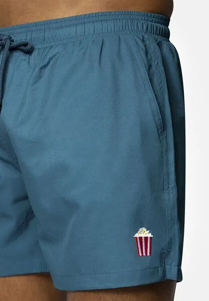Narwal Narwal Badehose mit Stick-Motiv, Blau (popcorn coco), – Produktbild 1 von 4