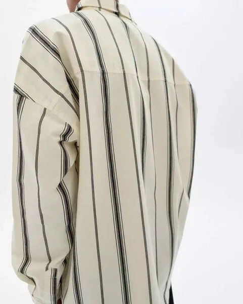 thinking mu thinking mu Streifen-Hemd aus Bio-Baumwolle Modell: Haru, Multicolor (natur), – Produktbild 3 von 4