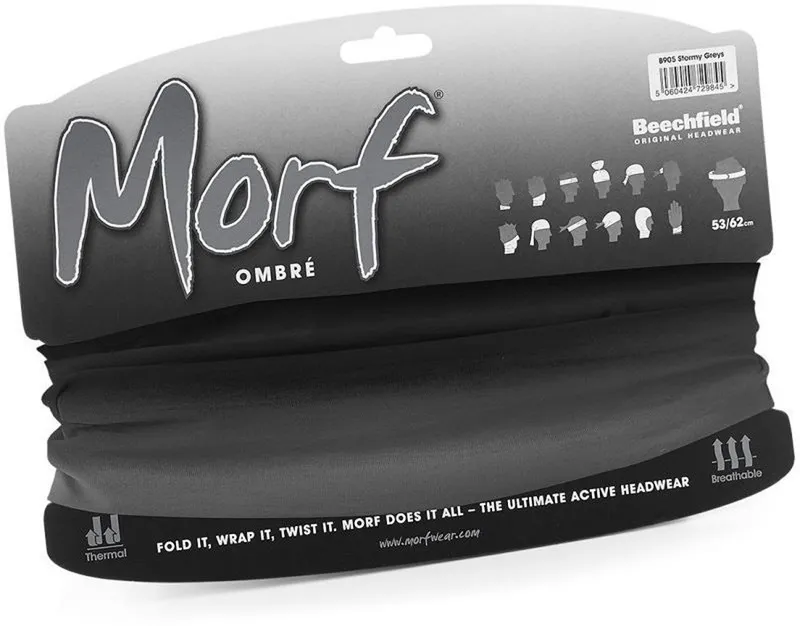 Beechfield Beechfield Multifunktionstuch Schlauchschal Morf Neckwarmer für Sport und Freizeit, (Spar Set, 2er Pack), Atmungsaktives Gewebe, Grau, – Produktbild 1 von 2