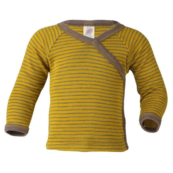 Engel Engel Natur Baby Wickelshirt langarm geringelt Schurwolle/Seide, Natural, – Produktbild 1 von 1