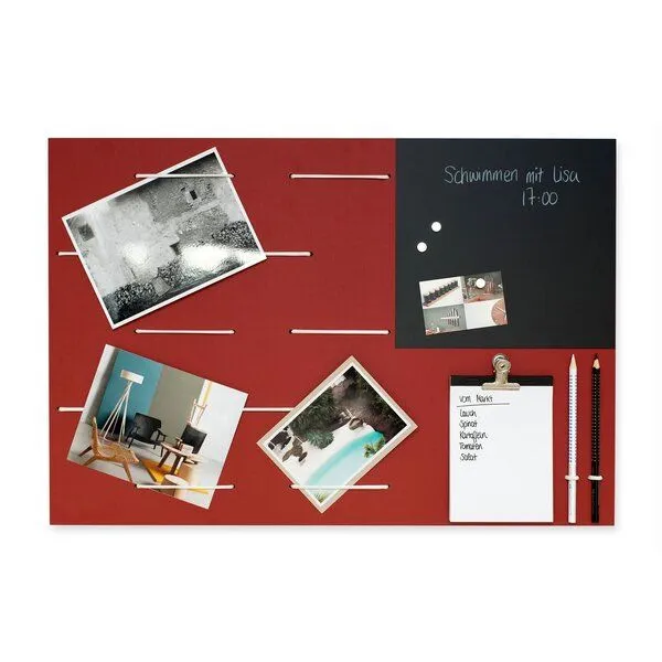 klotzaufklotz klotzaufklotz Memoboard Linoleum, Rot, – Produktbild 1 von 4