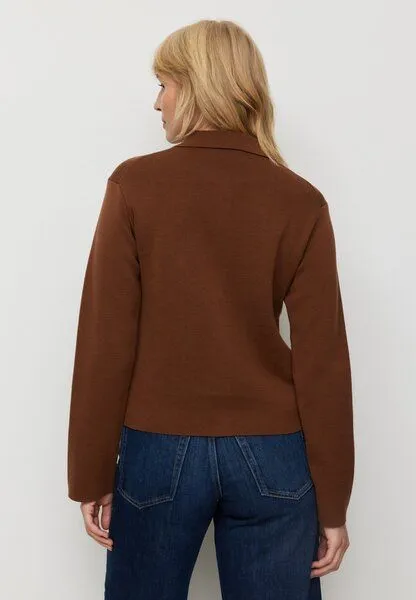 recolution Damen Strickovershirt aus Bio-Baumwolle - CELOSIA - recolution, Cognac brown (braun), – Produktbild 4 von 4