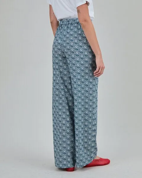 Brava Fabrics Brava Fabrics Weite Hose Asis Percales Daisy Wide Leg, Blue, – Produktbild 3 von 4