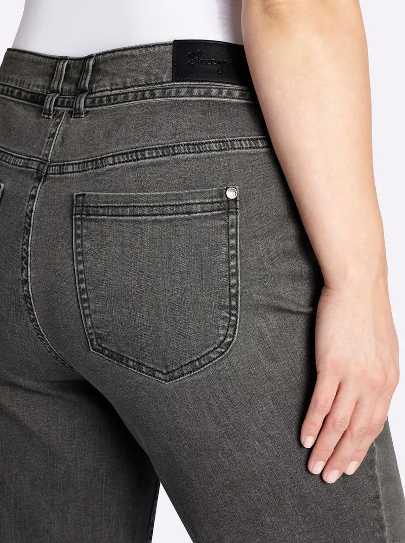 sheego Bootcut-Jeans grey-denim, Grey-denim, – Produktbild 1 von 2