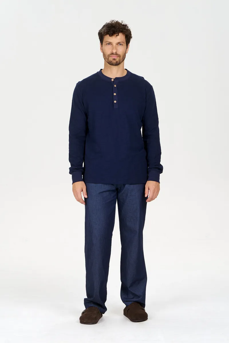 KOMODO KOMODO Herren vegan Oberteil Arlo Navy, Extra dunkelblau, – Produktbild 1 von 2