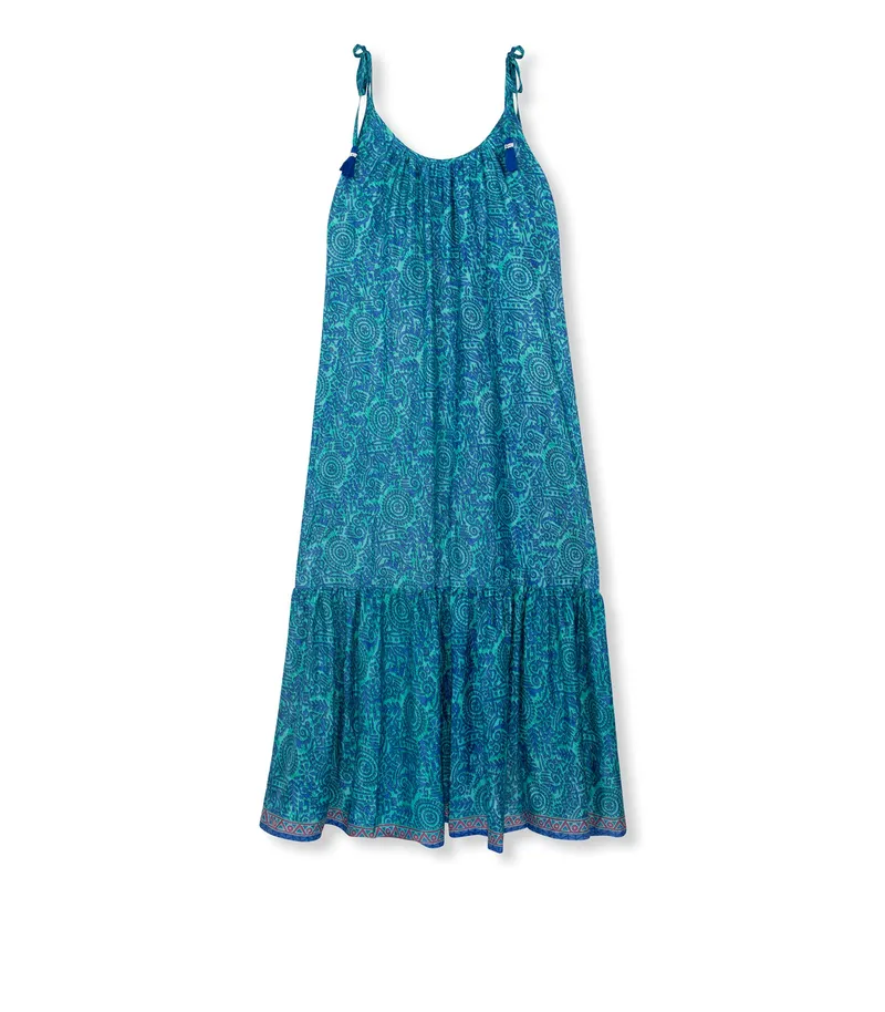 el.résidu el.résidu Damen vegan Kleid Myra, Dunkelblau, – Produktbild 1 von 2