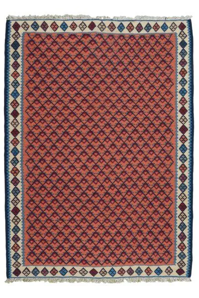 Rugtales Kelim Senneh „Rugtales“ aus Schurwolle, Rosa, – Produktbild 3 von 4