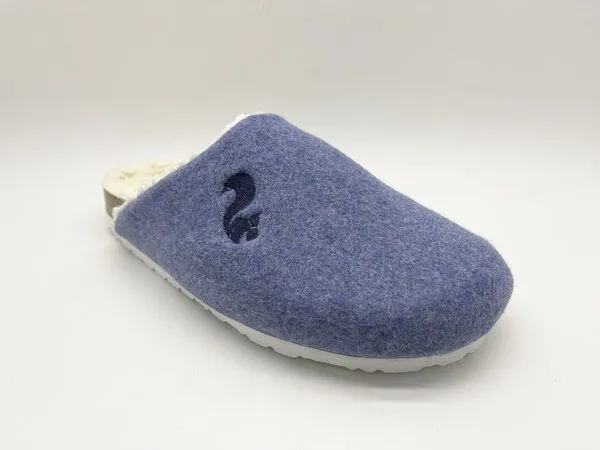 thies Veganer "thies ® Organic Bio Clog" aus zertifizierter Biobaumwolle, Marino (dunkelblau), – Produktbild 2 von 4