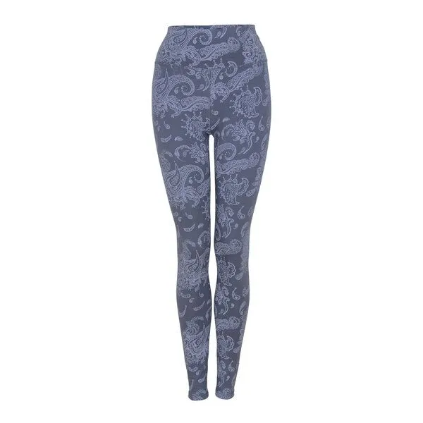 Jaya Jaya LEGGINGS LEELA PAISLEY - Hohe Taille Leggings, elastische BioBaumwolle, Paisley-Print in hellerer/dunklerer Farbabstufung, Bluegrey/blau, – Produktbild 4 von 4