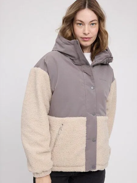 Mazine Mazine Damen Fabric Blocking Jacke, Warm mud / natural, – Produktbild 1 von 4
