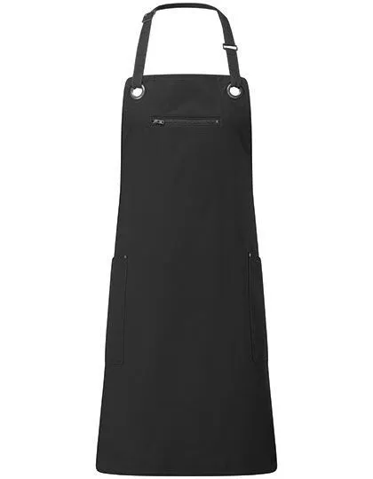 Premier Workwear Premier Workwear Latzschürze (Bio Baumwolle u. rec. Polyester), Black / charcoal, – Produktbild 1 von 2