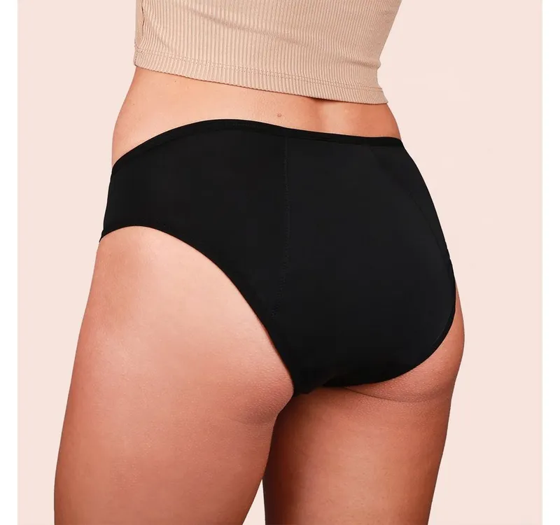 Taynie Taynie Periodenslip Woman ultra - Periodenunterwäsche sehr starke Blutung - Damen (1-St., 1er-Pack) Auslaufsichere Periodenunterwäsche / Periodenslip aus Bio Baumwolle, Schwarz, – Produktbild 5 von 5
