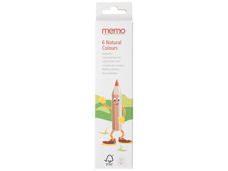 Memo memo Natural Colours 6 sortierte Farben, FSC-zertifiziert EU – Produktbild 1 von 1