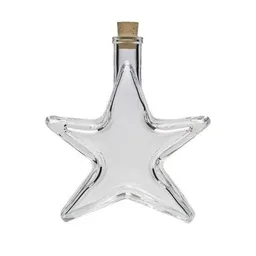 mikken mikken Glasflasche "Stern" mit Korken 200 ml Motivflasche Weihnachtsflasche – Produktbild 1 von 1