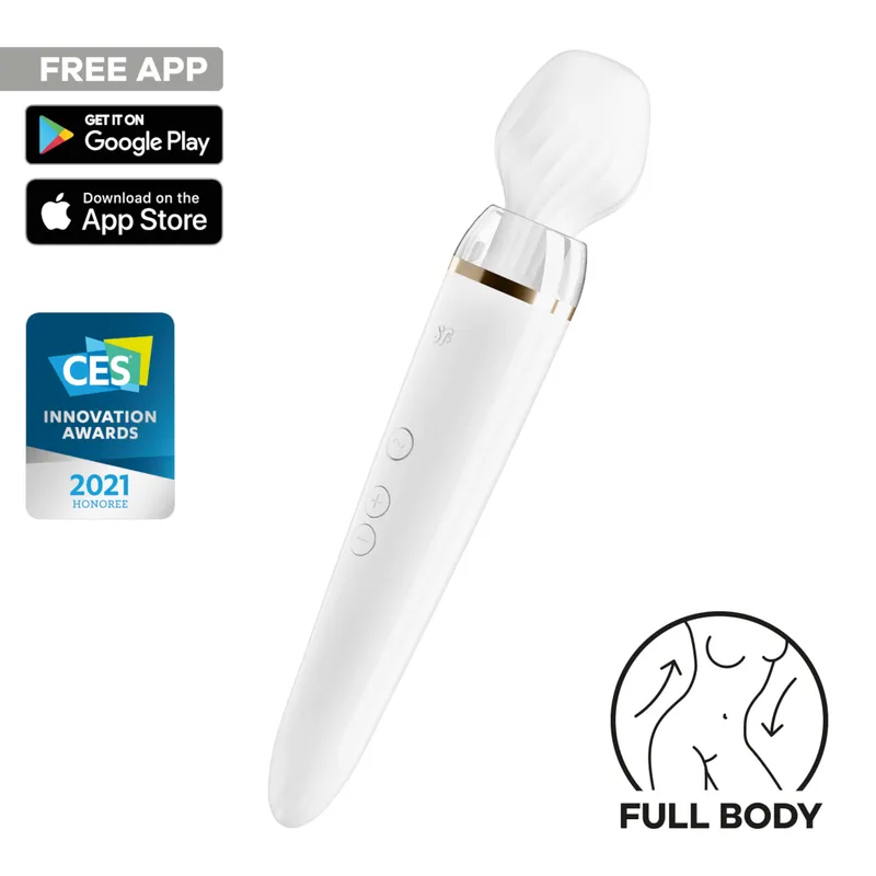 Satisfyer Satisfyer Double Wand-er Connect App, 34 cm, Weiß, – Produktbild 1 von 1