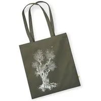 Life Tree Life-Tree Tasche aus Biobaumwolle Fairwear "Olive Tree" für in Grün/Blau/Weiß/Rot, Grün, – Produktbild 1 von 1
