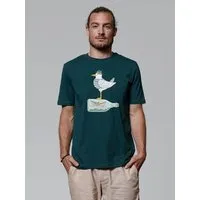 watapparel watapparel T-Shirt Unisex Möwe mit Hut, Glazed green, – Produktbild 1 von 1